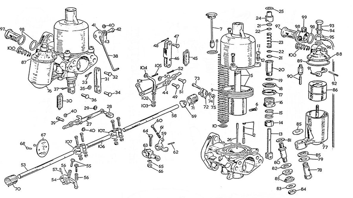 12 Article Franchino Mgb Carburator H1